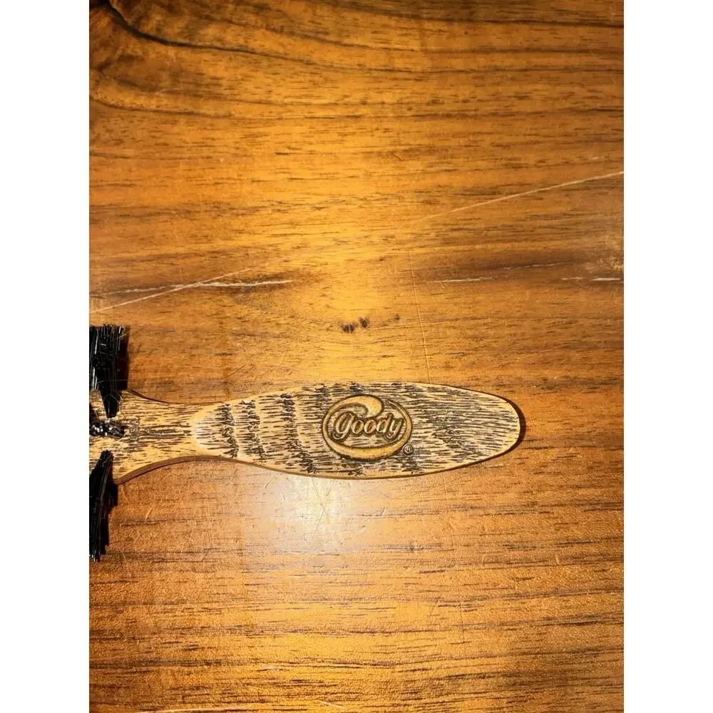 VTG GOODY Blow Styling Brush‎ Round Nylon Bristles Faux Woodgrain